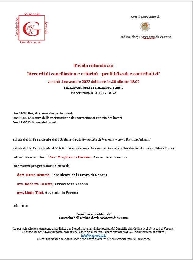 Accordi di conciliazione: criticità- profili fiscali e contributivi